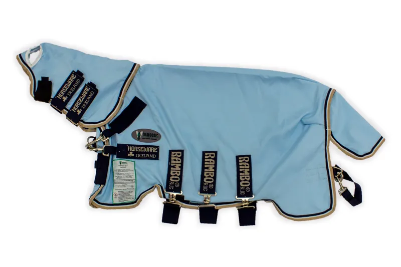 Rambo Hoody Vamoose Fly/Sweet Itch Rug Baby Blue/Navy-1